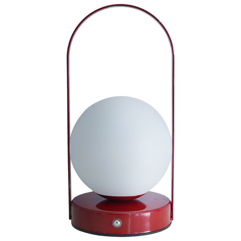 Red Rechargeable Portable Desk Lamp